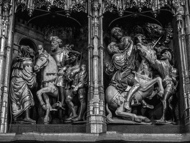 Montreux Sculpture Biennale's on-site artist creating masterpieces